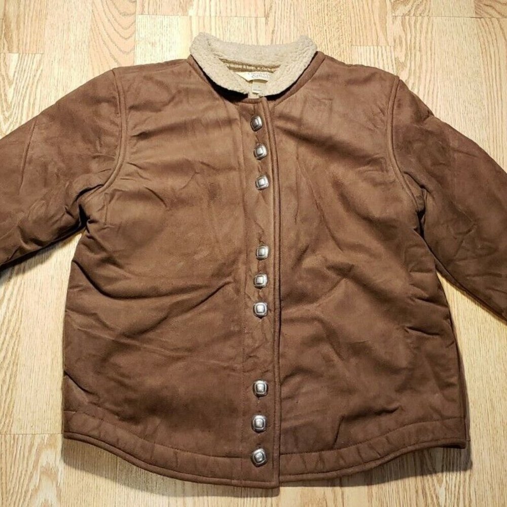 Christopher & Banks Women's Coat / Jacket Size: Medium Brown Buttons
